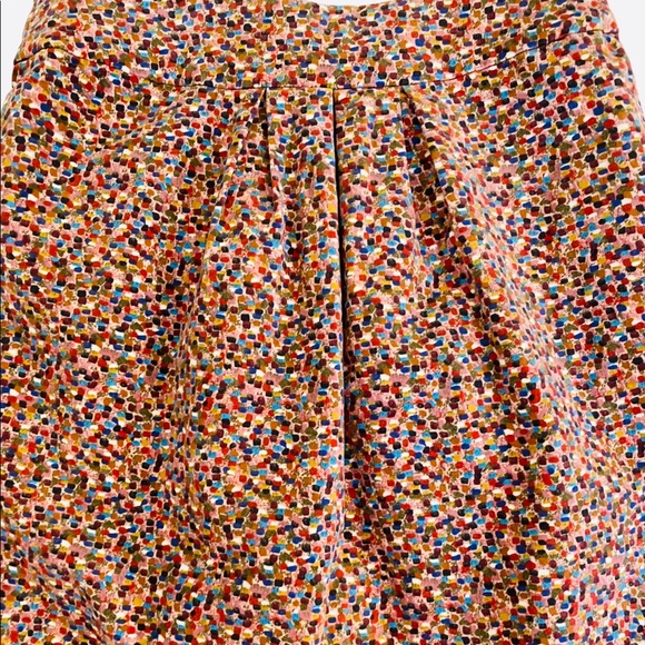 Anthropologie Elevenses Colorful Aerial Confetti Dot Button Skirt 2 - Picture 3 of 13